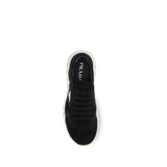 Black Recycled Polyamide Athletic Sneakers