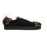 Black Leather Women Sneaker