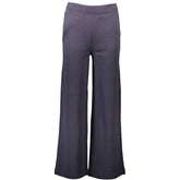 Blue Cotton Women Trackpant