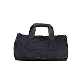Blue Polyester Men's Bag with Adjustable Shoulder Strap