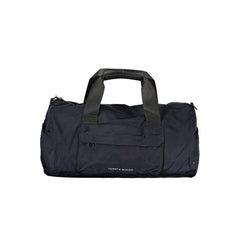 Blue Polyester Men's Bag with Adjustable Shoulder Strap