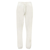 White Cotton Women's Track Pant
