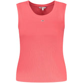 Pink Cotton Women Tank Top