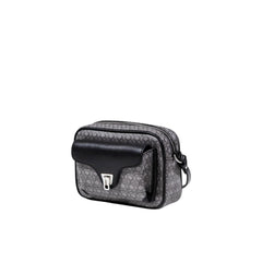 حقيبة يد جلدية ثنائية اللون