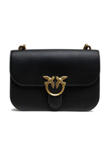 Black Leather Love Bell Classic Shoulder Bag