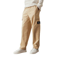 Beige Recycled Cotton Casual Pants