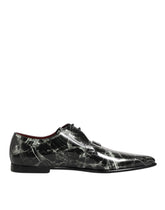 Marbled Pattern Dress Lace Up Derby Shoes