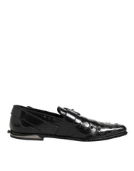 Black Embellished Dress Monk Strap Shoes