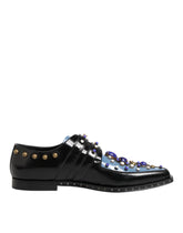 Black Blue Embellished MONKSTRAP Dress Shoes