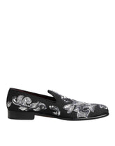 Black Silver Sequined Loafers Men Dress Shoes