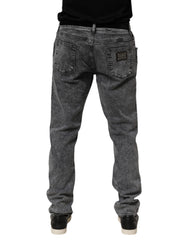 Gray Cotton Slim Fit Denim Trouser Jeans