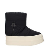 Black Fabric Ankle Boots