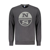 Black Cotton Men Sweatshirt