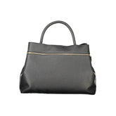 Black Polyurethane Women's Tote Bag