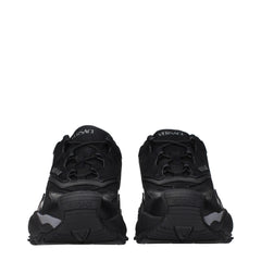 Black Fabric Athletic Sneakers