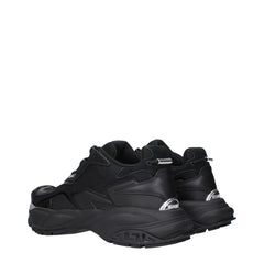 Black Fabric Athletic Sneakers