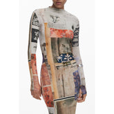 Beige Viscosa Women Dress