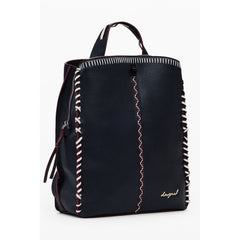 Black Polyethylene Women Backpack