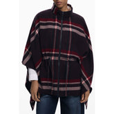 Black Polyester Women Poncho