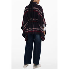 Black Polyester Women Poncho