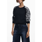 Black Polyester Women Sweater