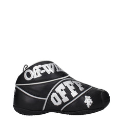 Black Leather High Top Sneakers