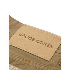 Beige Cotton Skinny Pants