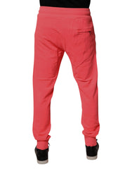 Neon Red Cotton Jogger Men Sweatpants Pants