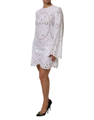 White Cut Out A-line Sheath Mini Dress