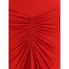 Red Polyester Cocktail Dress