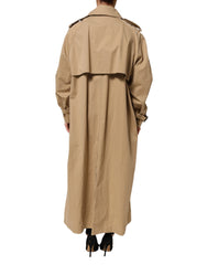 Khaki Double Breasted Trench Coat Jacket