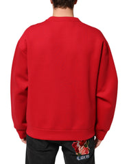 Red DG Logo Crew Neck Men Sweatshirt Sweater