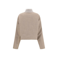 Beige Fleece Wool Coat