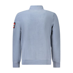 Blue Polyester Men's Sweatshirt
