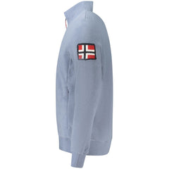 Blue Polyester Men's Sweatshirt