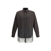Brown Fleece Wool Pattern Shirt