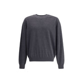 Crew-neck sweater in merino wool
