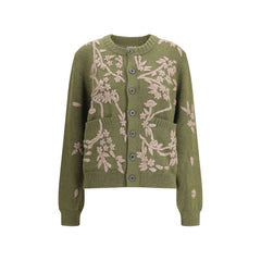 Green Alpaca Vicugna Pacos Cardigan