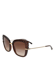 DG6131 Plisse Brown Butterfly Square Shades Sunglasses