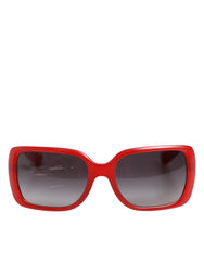 DG6093 Red Rectangular Gray Graduated Lenses Sunglasses