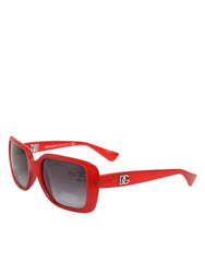 DG6093 Red Rectangular Gray Graduated Lenses Sunglasses