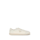 Cream Polyamide Low Top Sneakers