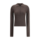 Brown Merino Wool Polo Shirt