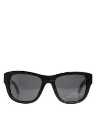 DG4177 Black Leather Frame Tinted Lens Sunglasses