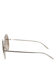 DG2215K Silver Metal Round Shades Eyewear Sunglasses
