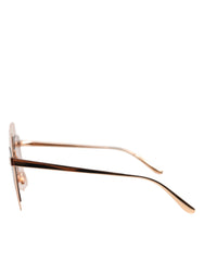 DG2224 Sand Rose Gold Cat Eye Irregular Frame Sunglasses