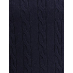 Braided-effect crewneck sweater