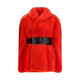 Red Polyester Coat