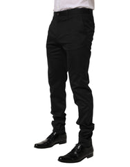 Black Cotton Formal Dress Men Trouser Pants
