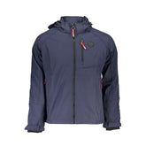 Blue Polyester Jackets & Coat